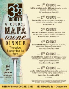 333 Pacific Napa Wine Dinner