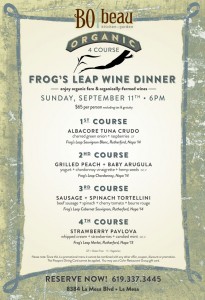 Organic Wine Dinner