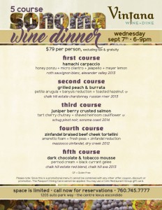 Sonoma Wine Dinner