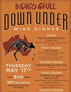 down under wine dinner